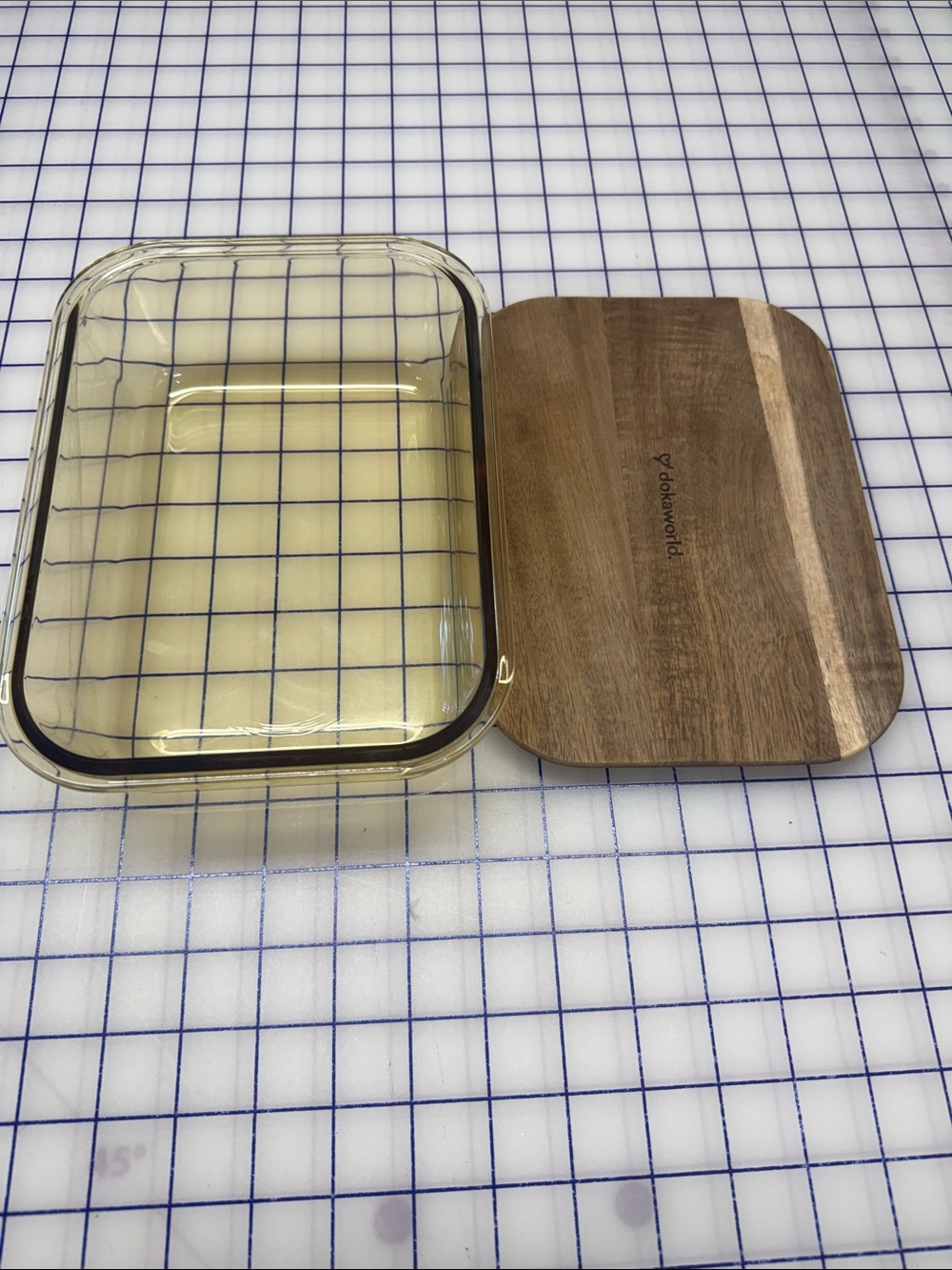 Dokaworld Container Storage Glass with Natural Bamboo Lid